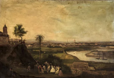Sevilla von San Juan de Aznalfarache aus gesehen